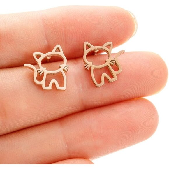 New Zenro Teen Girls Cute Animal Cartilage Pierced Hypoallergenic Stud Earrings - Picture 2 of 6